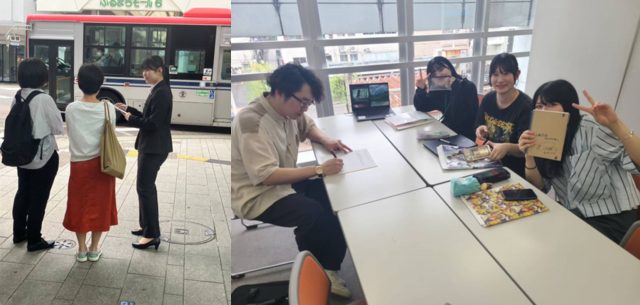 国際ホテル・ブライダル専門学校の学生が実習を行っている様子