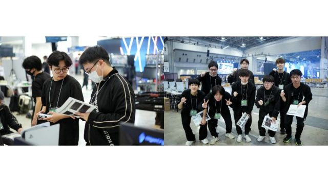 EVO Japan会場での国際アート&デザイン大学校eスポーツビジネス科の学生の運営作業風景